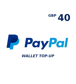 PayPal Wallet 40 GBP Top Up Key GLOBAL